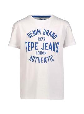 Camiseta Pepe Jeans Optic White Blanco Para Niño