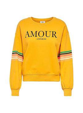 Sudadera Only Daisy Amarillo Mujer