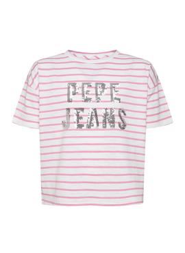 Camiseta Pepe Jeans Nieves Rosa para Niña