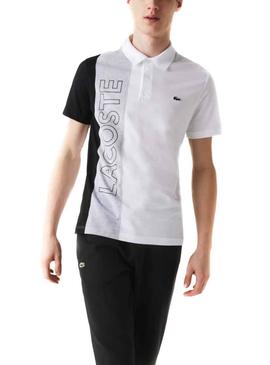 Polo Lacoste Color Block Ultraligero Blanco Hombre