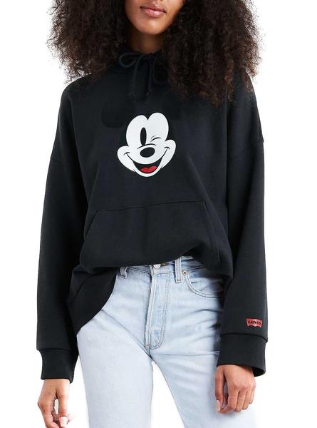 Levis Hoodie Mouse Negro Mujer