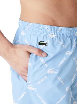 Bañador Lacoste Live Monograma Azul para Hombre