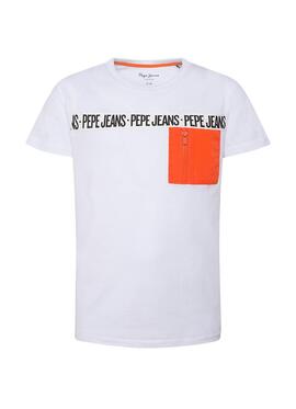 Camiseta Pepe Jeans Gil Blanco para Niño