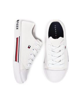 Zapatillas Tommy Hilfiger Low Cut Blanco Niña Niño