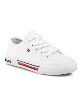 Zapatillas Tommy Hilfiger Low Cut Blanco Niña Niño