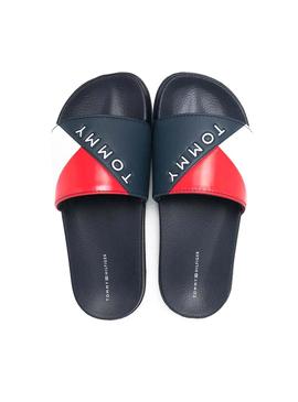 Chanclas Tommy Hilfiger Slider Marino Niño Niña