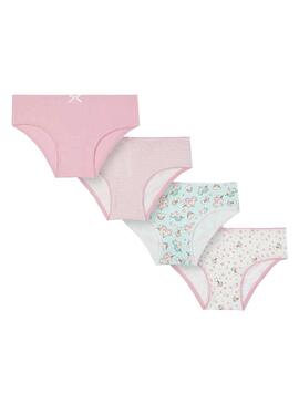 Set de 4 Braguitas Mayoral Rosa para Niña