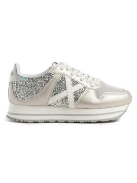 Zapatillas Munich Massana Sky 147 Plateado  Mujer