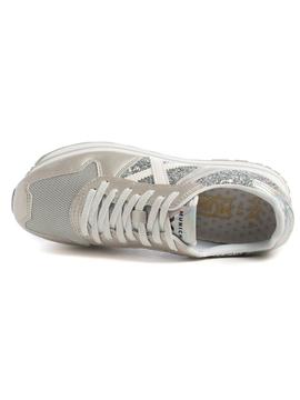 Zapatillas Munich Massana Sky 147 Plateado  Mujer