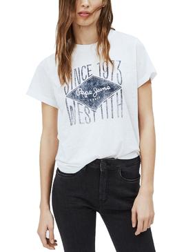 Camiseta Pepe Jeans Alex Blanco Para Mujer