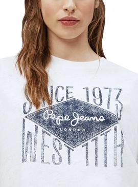 Camiseta Pepe Jeans Alex Blanco Para Mujer