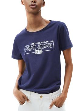 Camiseta Pepe Jeans Betty Azul Marino Para Mujer