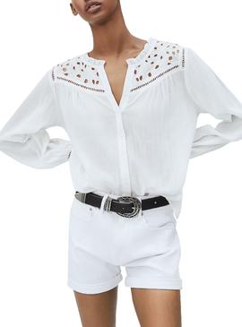 Camisa Pepe Jeans Carina Blanco Para Mujer