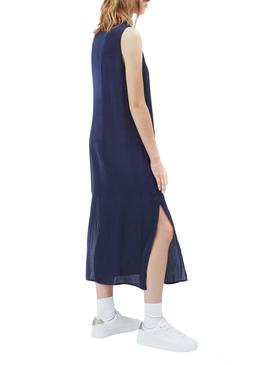 Vestido Pepe Jeans Idara Azul Marino Para Mujer