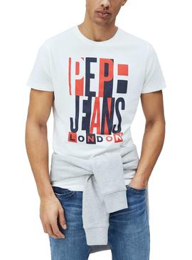 Camiseta Pepe Jeans Davy Blanco Para Hombre
