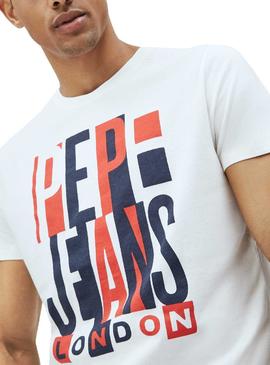 Camiseta Pepe Jeans Davy Blanco Para Hombre