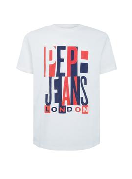 Camiseta Pepe Jeans Davy Blanco Para Hombre