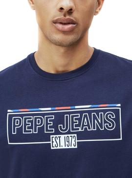Camiseta Pepe Jeans Dennis Azul Marino Para Hombre