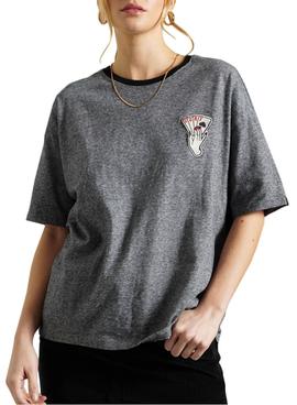 Camiseta Superdry Military Narrative Gris Mujer