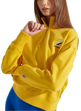 Sudadera Superdry Sportstyle Amarillo Para Mujer