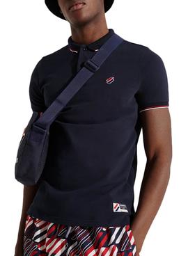 Polo Superdry Sportstyle Twin Tipped Marino Hombre