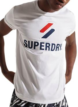 Camiseta Superdry Sportstyle Classic Blanco Hombre