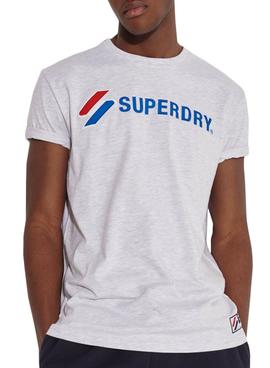 Camiseta Superdry Sportstyle Applique Gris Hombre