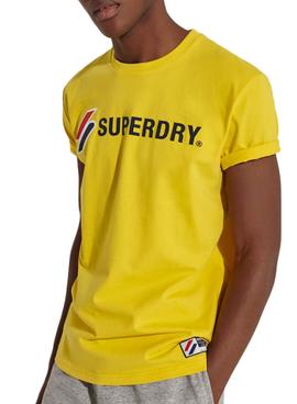 Camiseta Superdry Sportstyle Applique Amarillo 