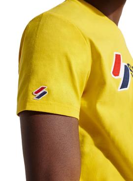 Camiseta Superdry Sportstyle Applique Amarillo 