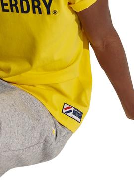 Camiseta Superdry Sportstyle Applique Amarillo 