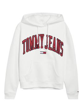 Sudadera Tommy Jeans Collegiate Hoodie Blanco 