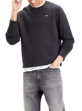 Sudadera Levis New Original Crew Negro Para Hombre