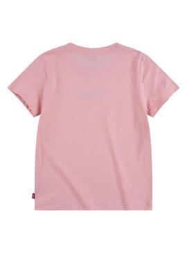 Camiseta Levis Graphic Tee Rosa Para Niño