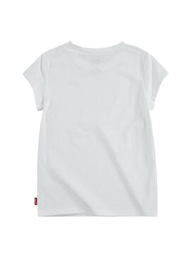 Camiseta Levis Batwing Tee Blanco Para Niña