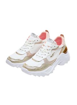 Zapatillas Pepe Jeans Eccles Top Blanco Para Mujer