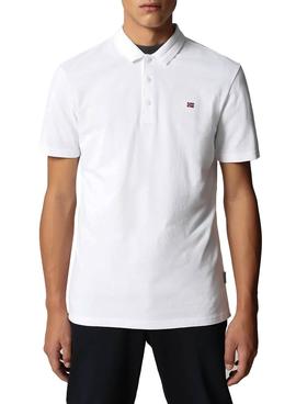 Polo Napapijri Ealis Blanco Para Hombre