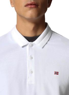 Polo Napapijri Ealis Blanco Para Hombre