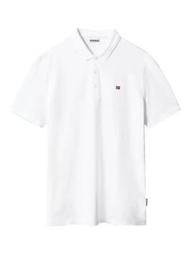 Polo Napapijri Ealis Blanco Para Hombre