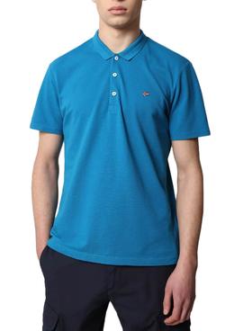 Polo Napapijri Ealis Azul Para Hombre