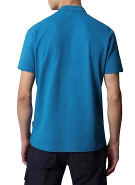 Polo Napapijri Ealis Azul Para Hombre