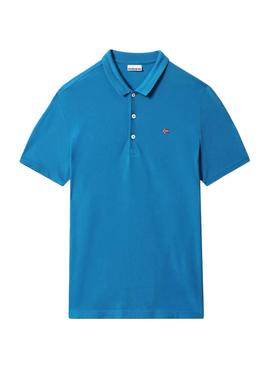 Polo Napapijri Ealis Azul Para Hombre