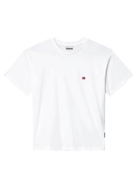 Camiseta Napapijri Salis C SS Blanco Para Hombre