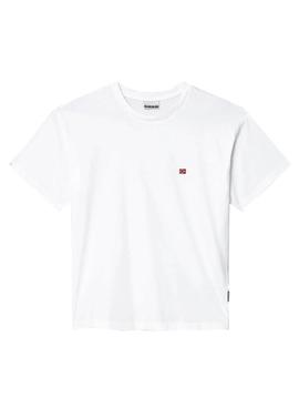 Camiseta Napapijri Salis C SS Blanco Para Hombre