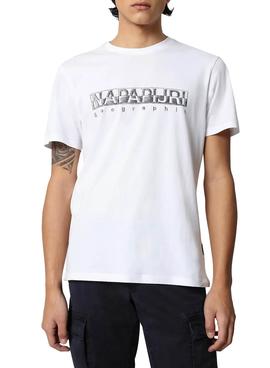 Camiseta Napapijri Sallar SS Blanco Para Hombre