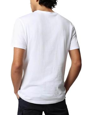 Camiseta Napapijri Sallar SS Blanco Para Hombre