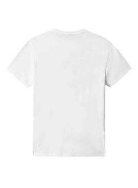 Camiseta Napapijri Sallar SS Blanco Para Hombre