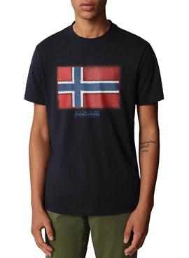 Camiseta Napapijri Sirol SS Azul Marino Hombre