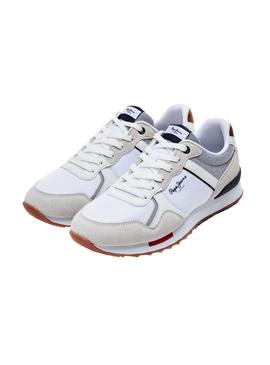 Zapatillas Pepe Jeans Cross 4 Blanco Para Hombre